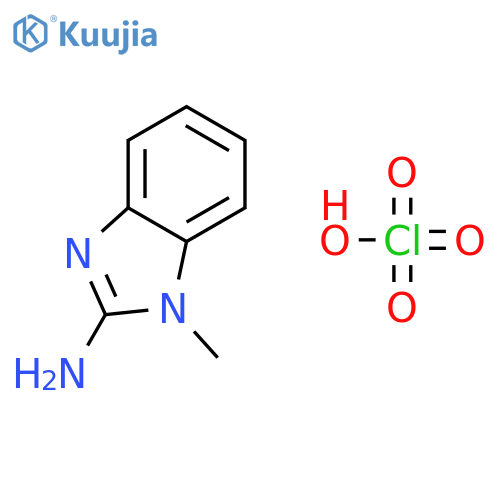 1-methyl-1H-1,3-benzodiazol-2-amine, perchloric acid structure