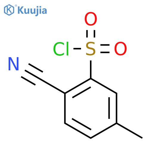 2-Cyano-5-methylbenzenesulphonyl chloride structure