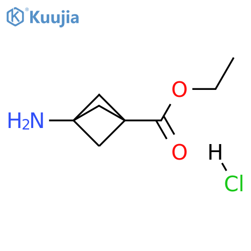 ethyl 3-aminobicyclo[1.1.1]pentane-1-carboxylate;hydrochloride structure