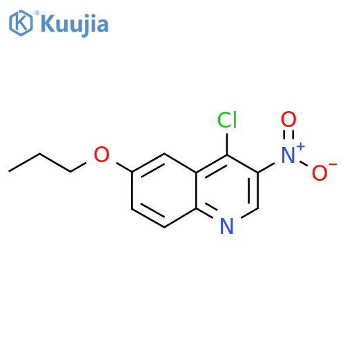 Quinoline, 4-chloro-3-nitro-6-propoxy- structure