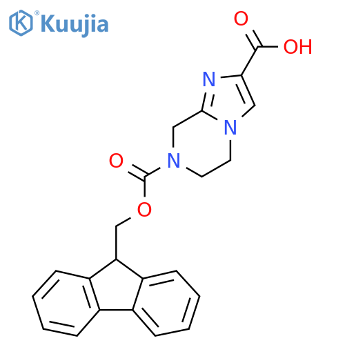 7-{(9H-fluoren-9-yl)methoxycarbonyl}-5H,6H,7H,8H-imidazo1,2-apyrazine-2-carboxylic acid structure