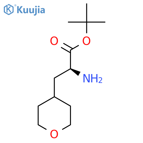 tert-butyl (2S)-2-amino-3-(oxan-4-yl)propanoate structure