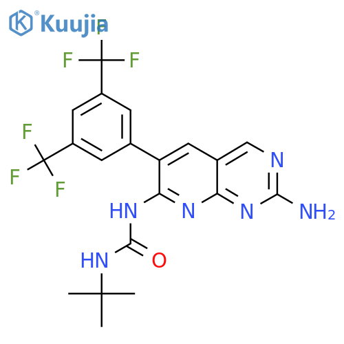 1-{2-Amino-6-[3,5-bis(trifluoromethyl)phenyl]pyrido[2,3-d]pyrimidin-7-yl}-3-tert-butylurea structure