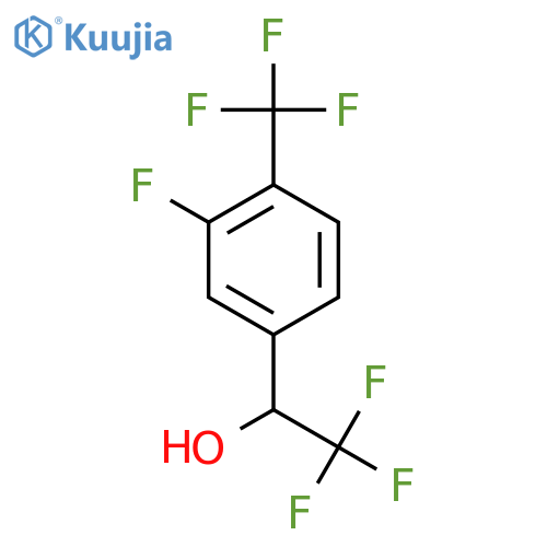 2,2,2-trifluoro-1-3-fluoro-4-(trifluoromethyl)phenylethan-1-ol structure