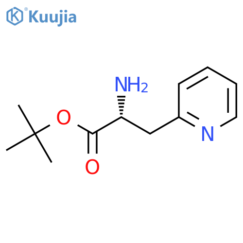 tert-butyl (2R)-2-amino-3-(pyridin-2-yl)propanoate structure
