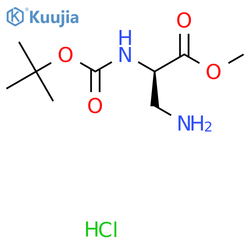 methyl (2R)-3-amino-2-{(tert-butoxy)carbonylamino}propanoate hydrochloride structure