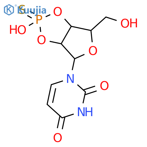 1-[(3aR,4R,6R,6aR)-2-hydroxy-6-(hydroxymethyl)-2-sulfidotetrahydrofuro[3,4-d][1,3,2]dioxaphosphol-4-yl]pyrimidine-2,4(1H,3H)-dione structure