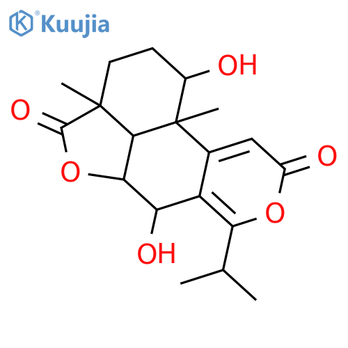 (1R,3aS,5aS,6R,10bS,10cR)-1,6-dihydroxy-3a,10b-dimethyl-7-(1-methylethyl)-1,2,3,3a,5a,6,10b,10c-octahydro-4H,9H-[2]benzofuro[7,1-fg]isochromene-4,9-dione structure