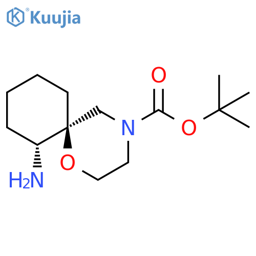 rac-tert-butyl (6R,7S)-7-amino-1-oxa-4-azaspiro5.5undecane-4-carboxylate structure