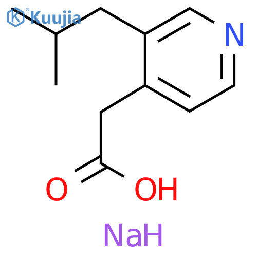 sodium 2-3-(2-methylpropyl)pyridin-4-ylacetate structure