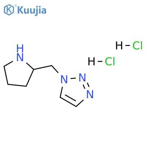 1-[(pyrrolidin-2-yl)methyl]-1H-1,2,3-triazole dihydrochloride structure