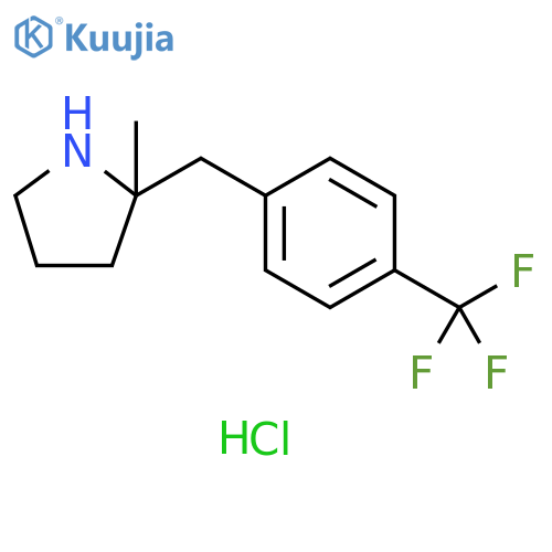 2-methyl-2-{4-(trifluoromethyl)phenylmethyl}pyrrolidine hydrochloride structure