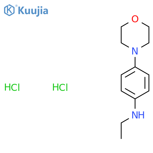 N-ethyl-4-(morpholin-4-yl)aniline dihydrochloride structure