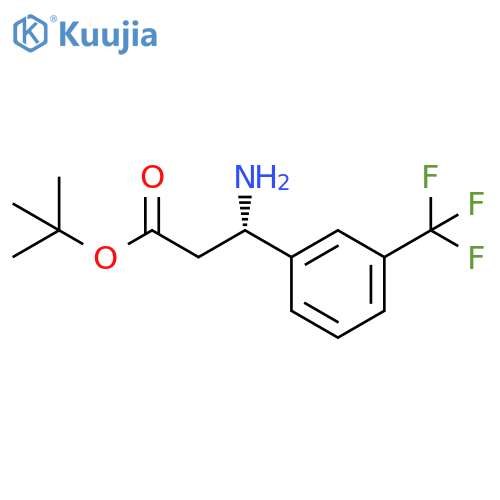 tert-butyl (3S)-3-amino-3-3-(trifluoromethyl)phenylpropanoate structure