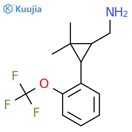 {2,2-dimethyl-3-2-(trifluoromethoxy)phenylcyclopropyl}methanamine structure