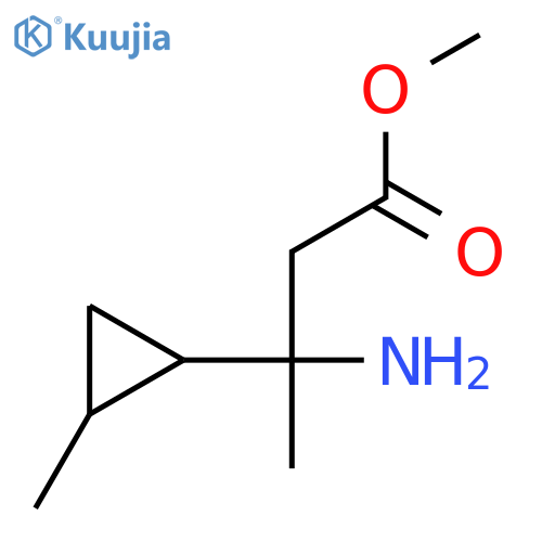 methyl 3-amino-3-(2-methylcyclopropyl)butanoate structure