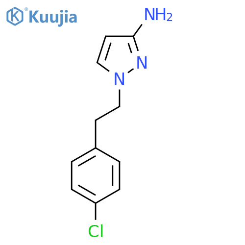 1-2-(4-chlorophenyl)ethyl-1H-pyrazol-3-amine structure