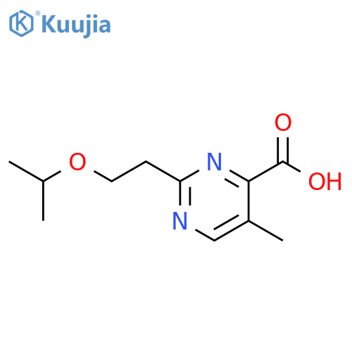 4-Pyrimidinecarboxylic acid, 5-methyl-2-[2-(1-methylethoxy)ethyl]- structure