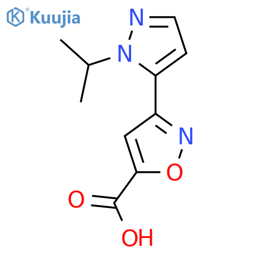 3-1-(propan-2-yl)-1H-pyrazol-5-yl-1,2-oxazole-5-carboxylic acid structure