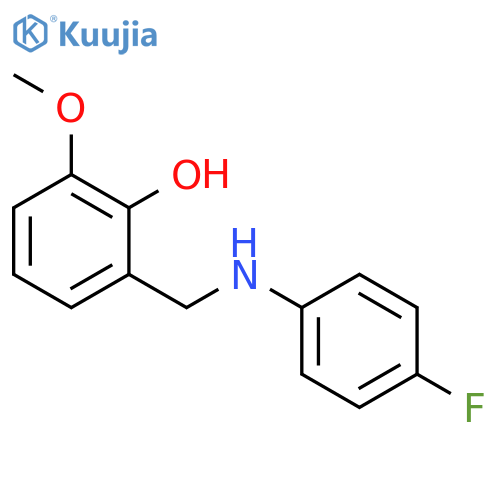2-{(4-Fluorophenyl)aminomethyl}-6-methoxyphenol structure