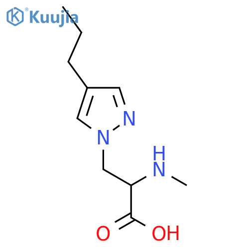 2-(methylamino)-3-(4-propyl-1H-pyrazol-1-yl)propanoic acid structure