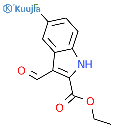 Ethyl 5-fluoro-3-formyl-1h-indole-2-carboxylate structure