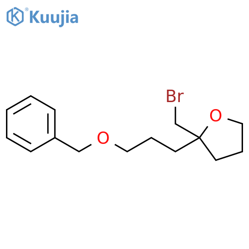 Furan, 2-(bromomethyl)tetrahydro-2-[3-(phenylmethoxy)propyl]- structure