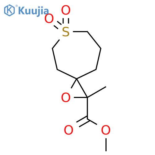 Methyl 2-methyl-6,6-dioxo-1-oxa-6lambda6-thiaspiro[2.6]nonane-2-carboxylate structure