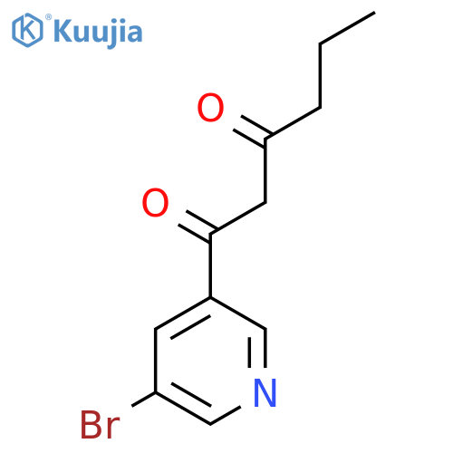 1-(5-bromopyridin-3-yl)hexane-1,3-dione structure
