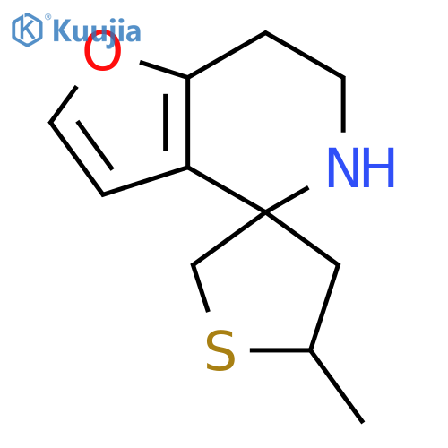 5'-methyl-6,7-dihydro-5H-spirofuro3,2-cpyridine-4,3'-thiolane structure