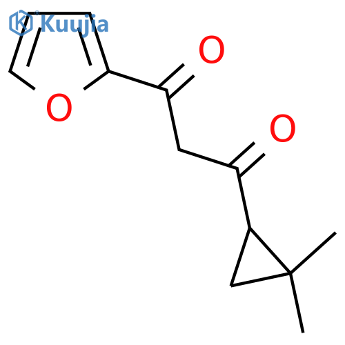 1-(2,2-dimethylcyclopropyl)-3-(furan-2-yl)propane-1,3-dione structure