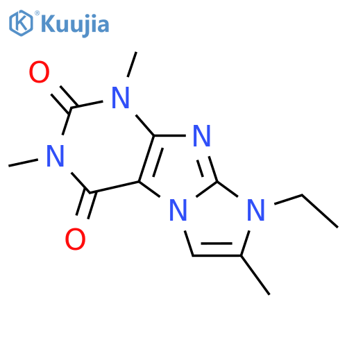 8-ethyl-1,3,7-trimethyl-1H,2H,3H,4H,8H-imidazo1,2-gpurine-2,4-dione structure