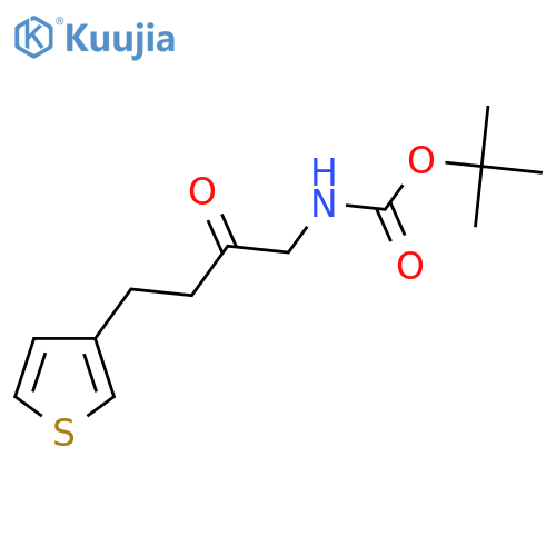 tert-butyl N-[2-oxo-4-(thiophen-3-yl)butyl]carbamate structure