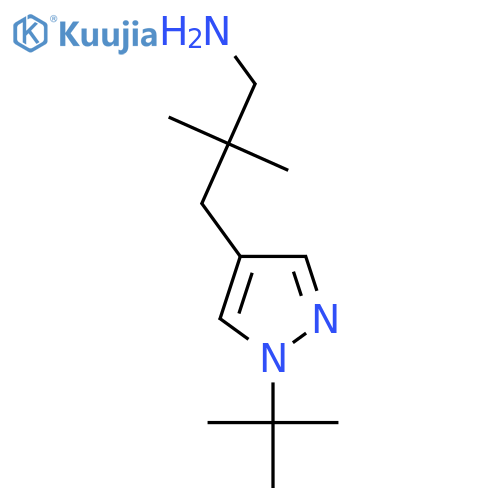 3-(1-tert-butyl-1H-pyrazol-4-yl)-2,2-dimethylpropan-1-amine structure