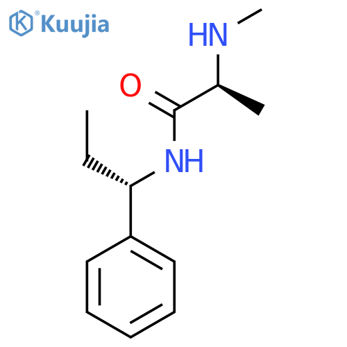 (2S)-2-(methylamino)-N-[(1S)-1-phenylpropyl]propanamide structure