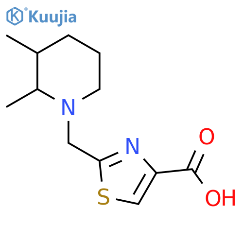 2-[(2,3-Dimethylpiperidin-1-yl)methyl]-1,3-thiazole-4-carboxylic acid structure