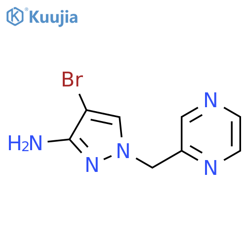 4-bromo-1-(pyrazin-2-yl)methyl-1H-pyrazol-3-amine structure