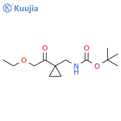 Carbamic acid, N-[[1-(2-ethoxyacetyl)cyclopropyl]methyl]-, 1,1-dimethylethyl ester structure