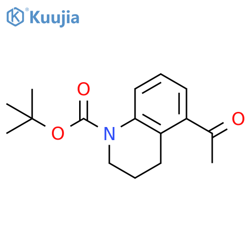 tert-butyl 5-acetyl-3,4-dihydro-2H-quinoline-1-carboxylate structure