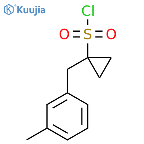 1-(3-methylphenyl)methylcyclopropane-1-sulfonyl chloride structure