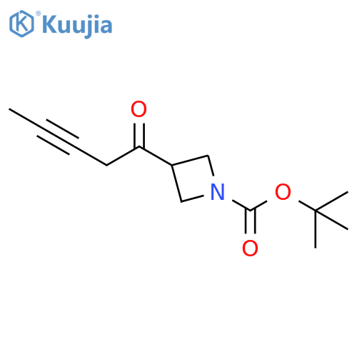 1-Azetidinecarboxylic acid, 3-(1-oxo-3-pentyn-1-yl)-, 1,1-dimethylethyl ester structure