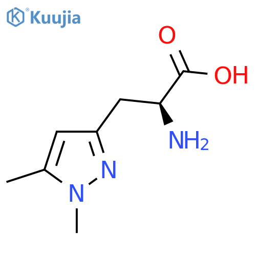 (2S)-2-amino-3-(1,5-dimethyl-1H-pyrazol-3-yl)propanoic acid structure