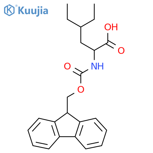 (2S)-4-ethyl-2-({(9H-fluoren-9-yl)methoxycarbonyl}amino)hexanoic acid structure