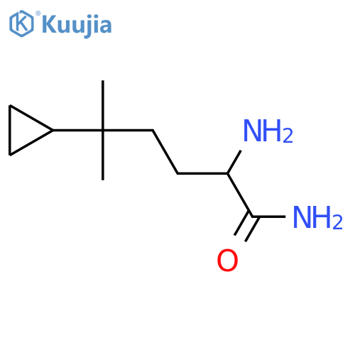 2-amino-5-cyclopropyl-5-methylhexanamide structure