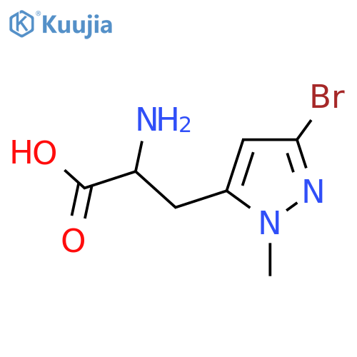 2-amino-3-(3-bromo-1-methyl-1H-pyrazol-5-yl)propanoic acid structure
