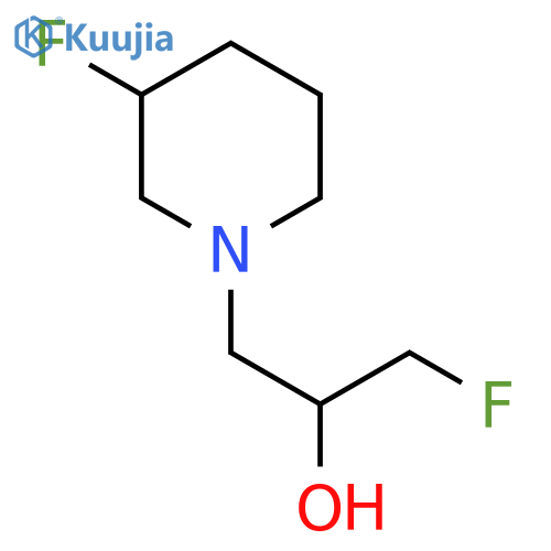 1-fluoro-3-(3-fluoropiperidin-1-yl)propan-2-ol structure
