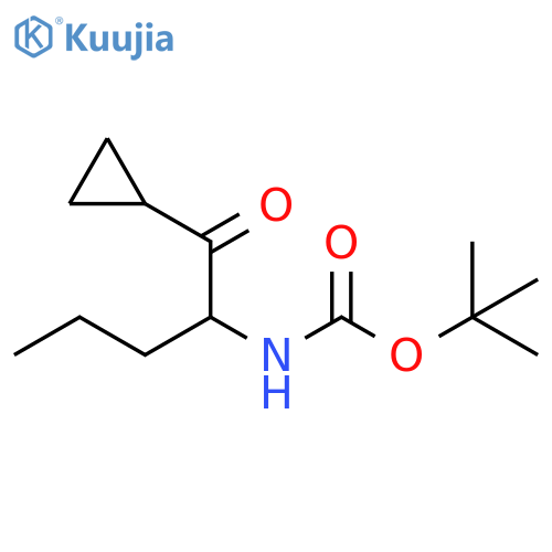 Carbamic acid, N-[1-(cyclopropylcarbonyl)butyl]-, 1,1-dimethylethyl ester structure