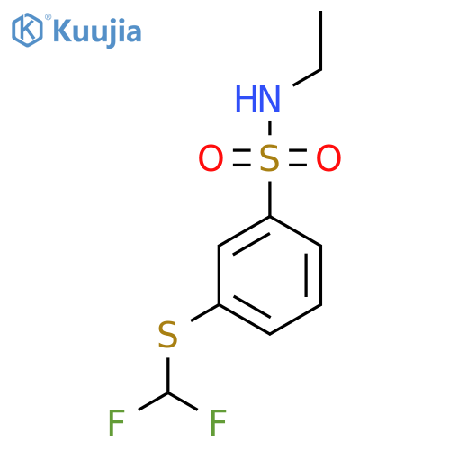 3-(difluoromethyl)sulfanyl-N-ethylbenzene-1-sulfonamide structure