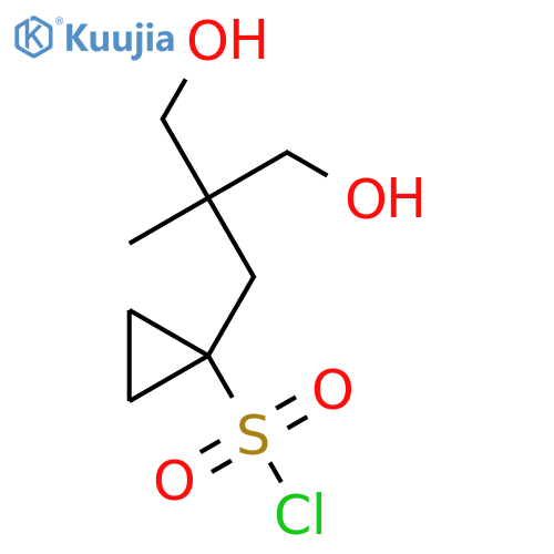 1-3-hydroxy-2-(hydroxymethyl)-2-methylpropylcyclopropane-1-sulfonyl chloride structure