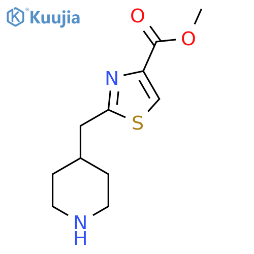 methyl 2-(piperidin-4-yl)methyl-1,3-thiazole-4-carboxylate structure